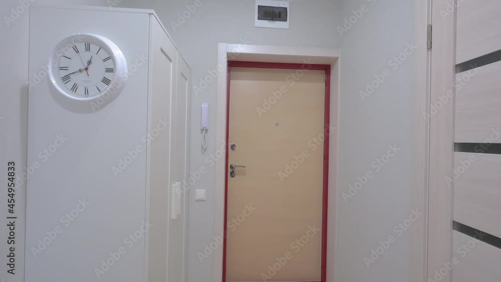Russia, Moscow- April 29, 2020: interior room doors, renovation corridor vestibule entrance hall Russia, Moscow- April 29, 2020: interior room doors, renovation corridor vestibule entrance hall