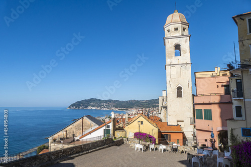 Wallpaper Mural The main square of Cervo with a beautiful panorama in background Torontodigital.ca