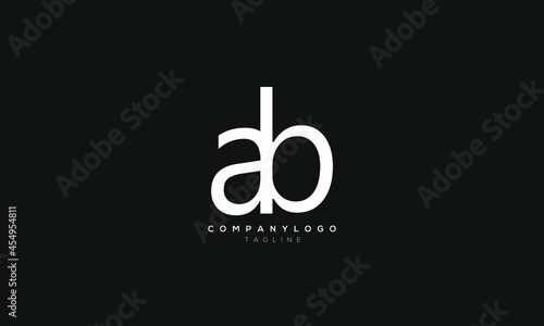 AB, BA, Abstract initial monogram letter alphabet logo design