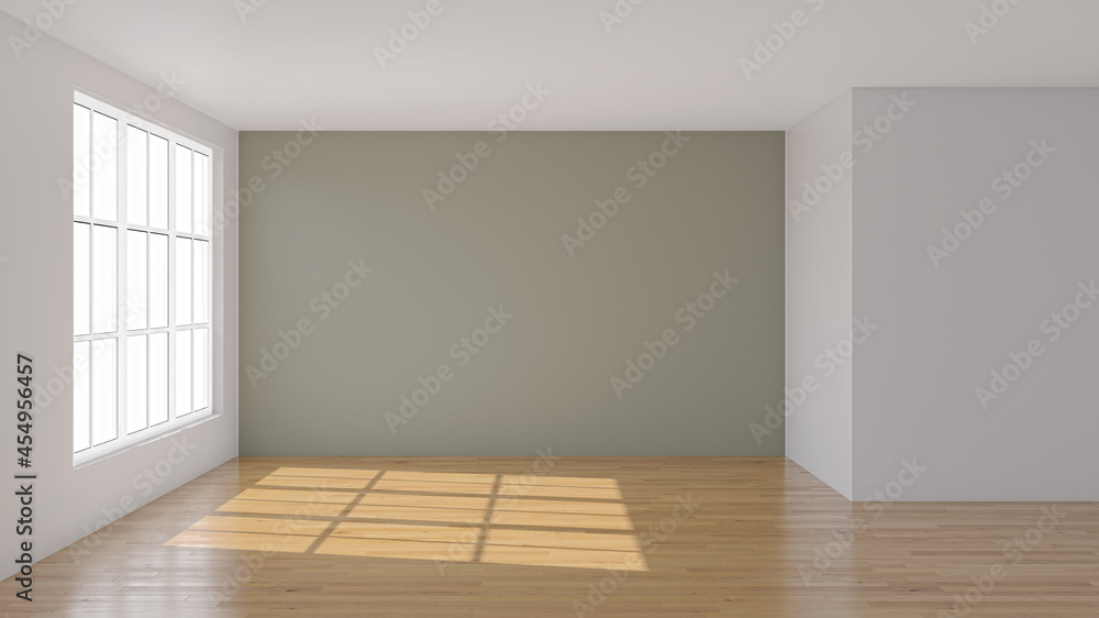 Obraz premium Illustration 3D rendering large luxury modern bright interiors Living room mockup computer digitally generated image