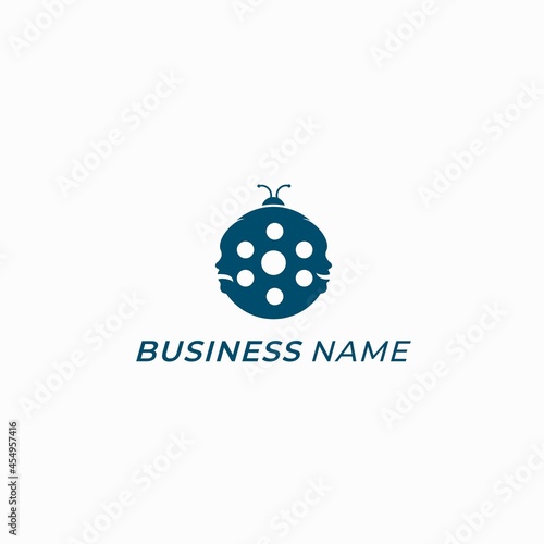 design logo creative movie and bug
