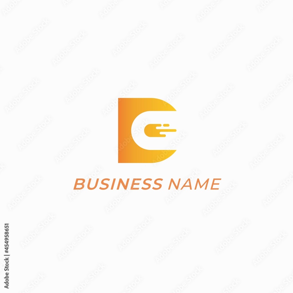 meteor logo design letter D and C meteor logo design letter D and C