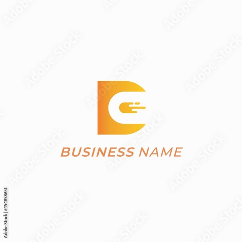 meteor logo design letter D and C