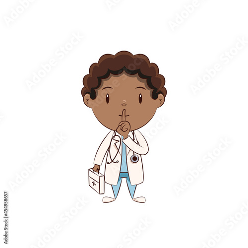 Doctor silence gesture