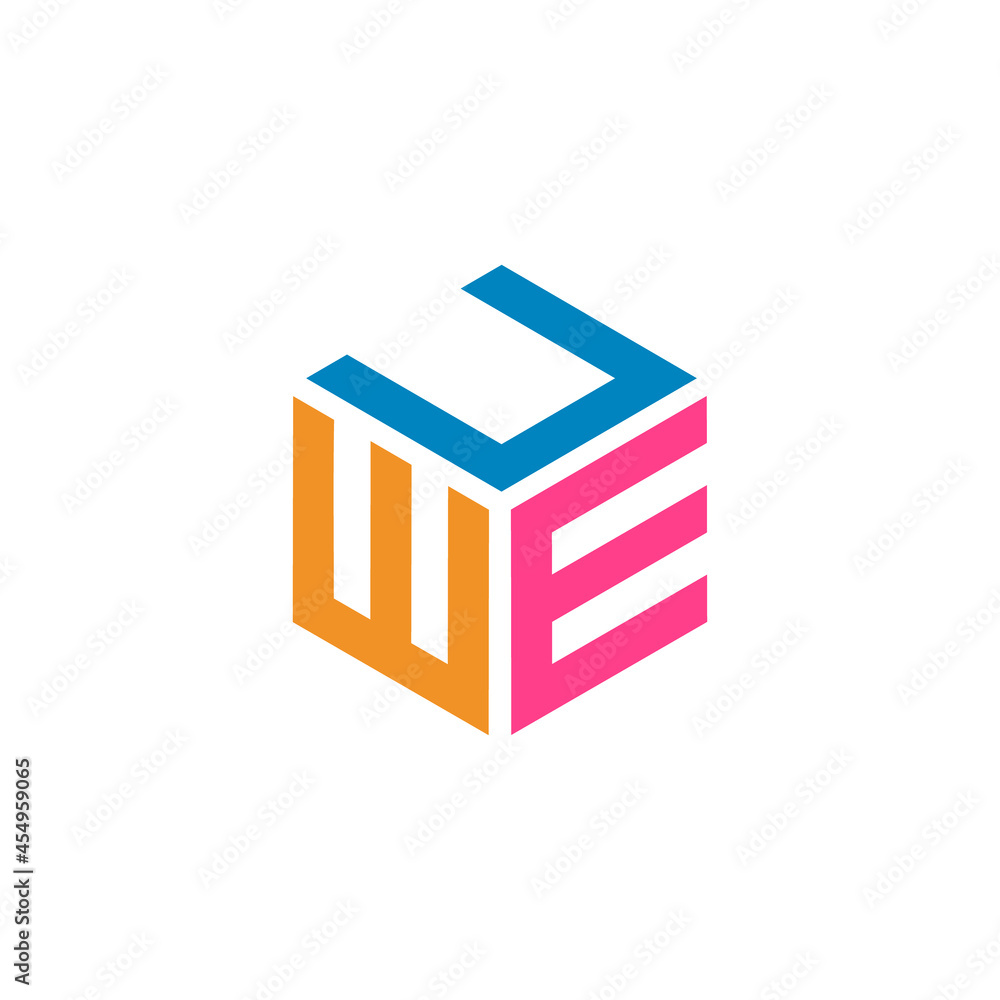 Hexagon logo with the letters UWE design Hexagon logo with the letters UWE design