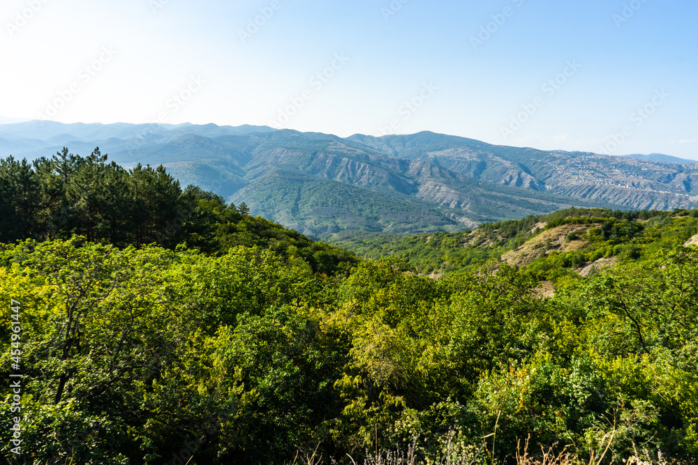 Slope of Caucasus mountain in Georgia