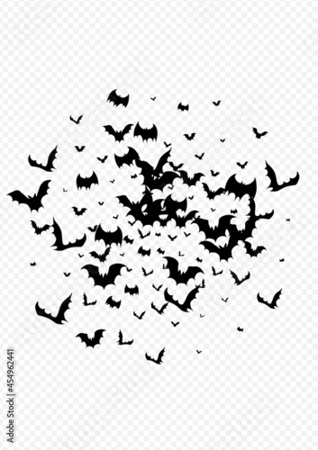 Black Vampire Fly Vector Transparent Background.