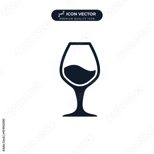 wine glass icon symbol template for graphic and web design collection logo vector illustration