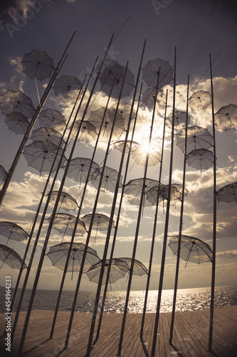 Umbrellas in Thessaloniki in Greece