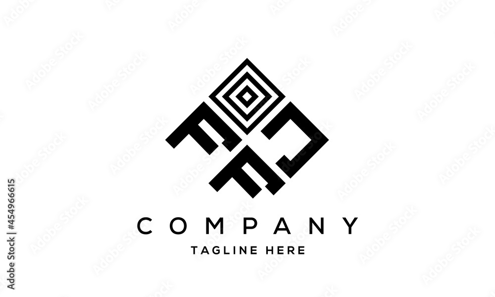 square FJF three latter logo vector square FJF three latter logo vector