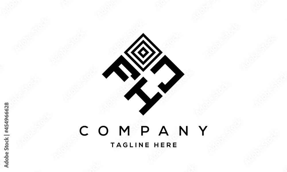 square FJH three latter logo vector square FJH three latter logo vector