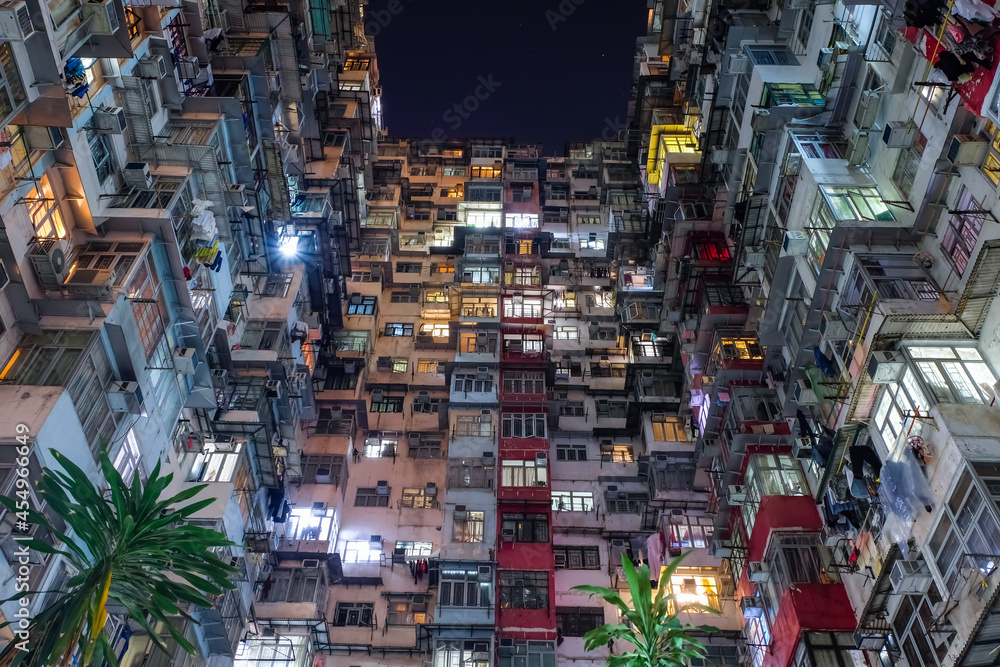 香港 モンスターマンション 夜景 香港 モンスターマンション 夜景