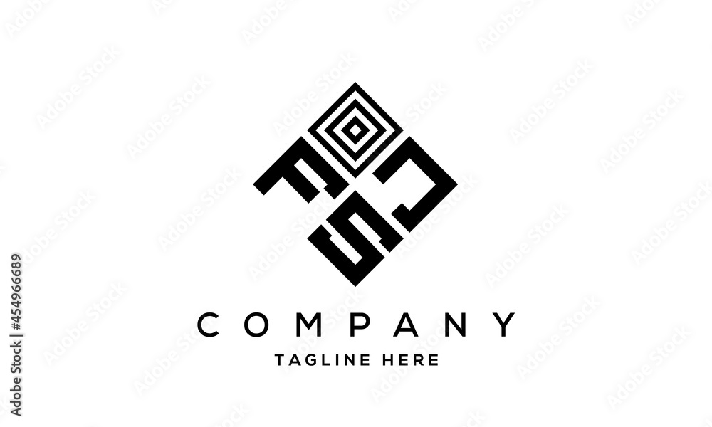 square FJS three latter logo vector square FJS three latter logo vector