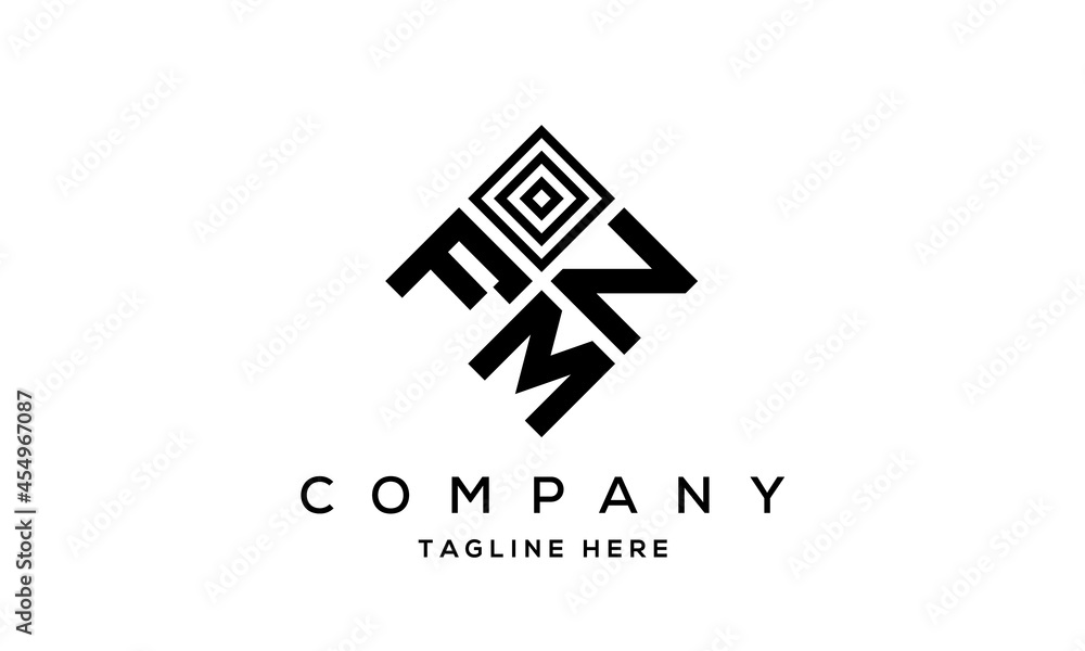 square FNM three latter logo vector square FNM three latter logo vector