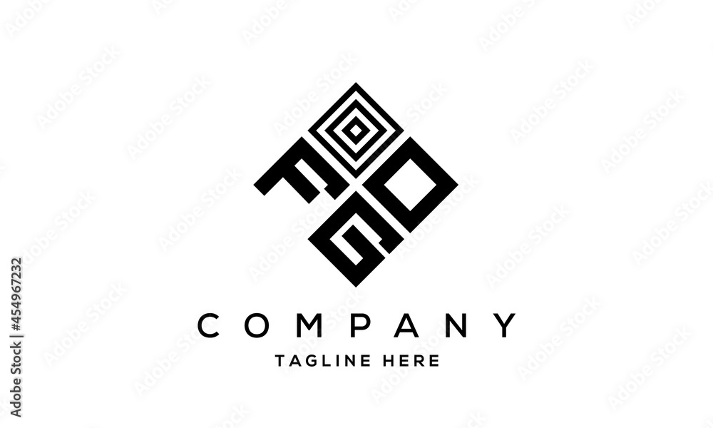 square FOG three latter logo vector square FOG three latter logo vector