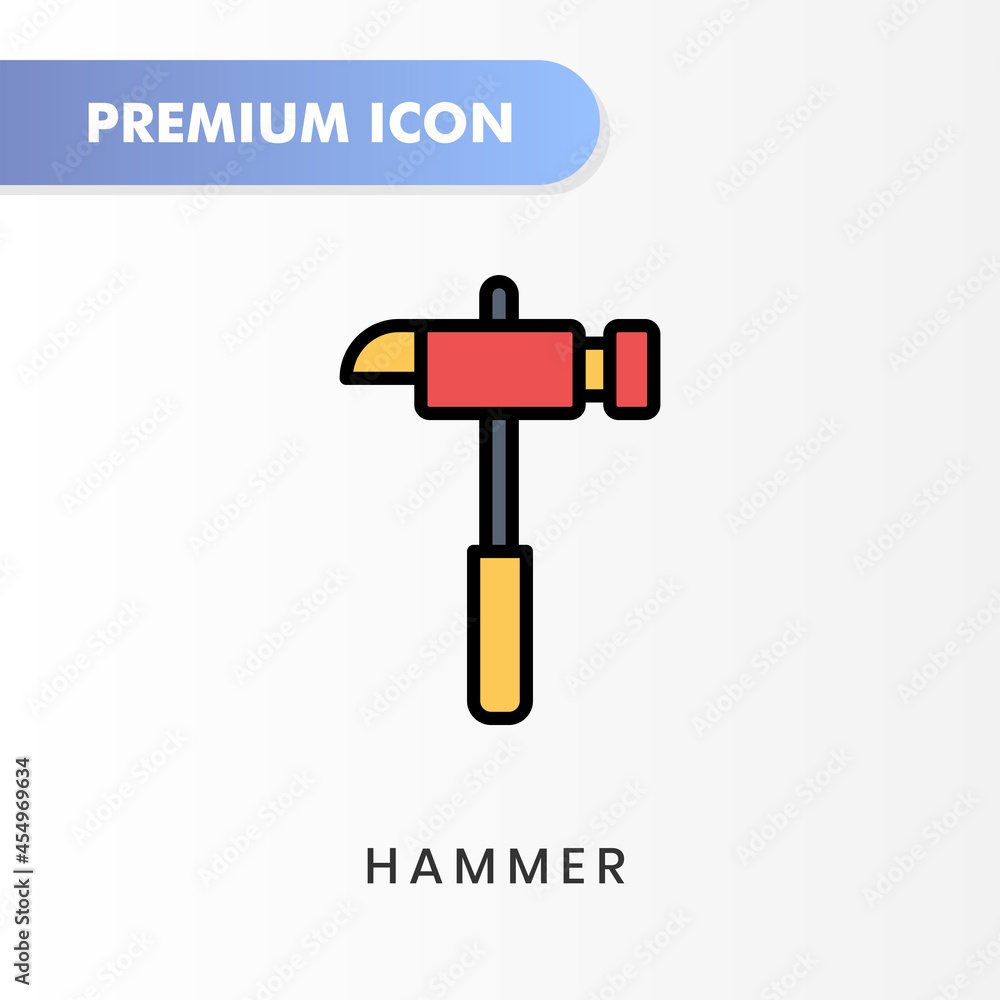 hammer icon for your website design, logo, app, UI. Vector graphics illustration and editable stroke. hammer icon lineal color design. hammer icon for your website design, logo, app, UI. Vector graphics illustration and editable stroke. hammer icon lineal color design.
