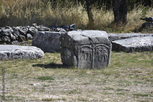 Obraz na plátně Roman Stones, on the UNESCO List, WHS, archaeological site, Croatia, Velika and