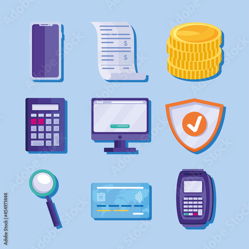 payment solutions icon collection