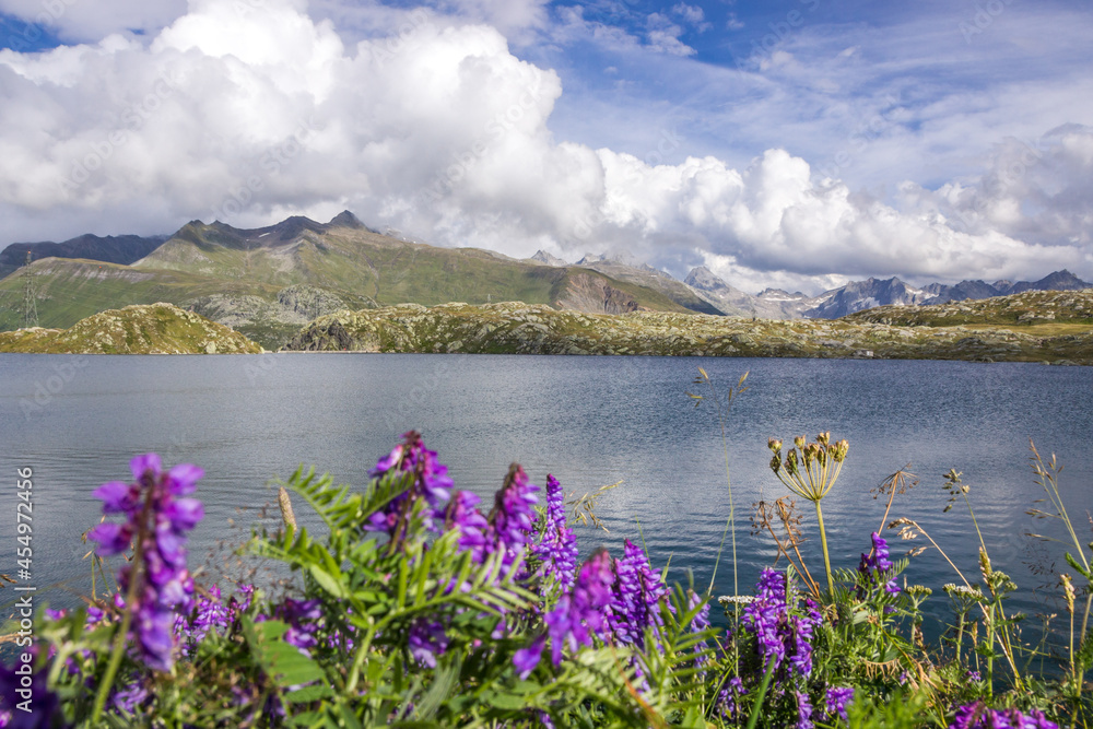 Obraz premium clouds over Grimsel Pass in Switzerland