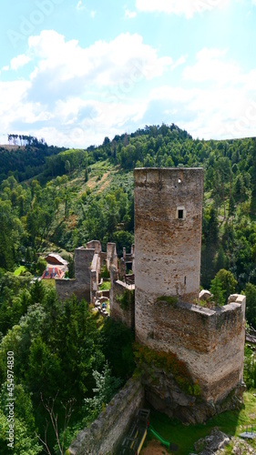 Blick auf die alte Burg Kollmitz, Burgruine Kollmitz