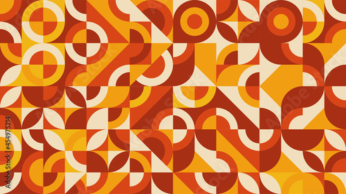 flat colorful abstract geometric shapes background template