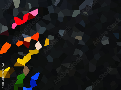 Black vector low poly cover. Abstract polygonal layout. Shining polygonal illustration, which consist of polygons. Colored illustration in blurry style with gradient. Brand new design for your busines