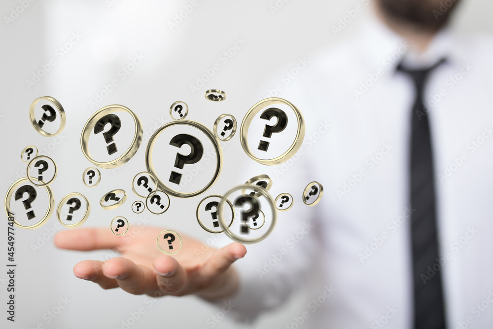 Infinite question marks, original 3d illustration Infinite question marks, original 3d illustration