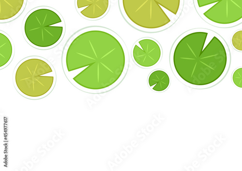 Lily pad pattern vector. Lily pad symbol. wallpaper. free space for text. background. blank.