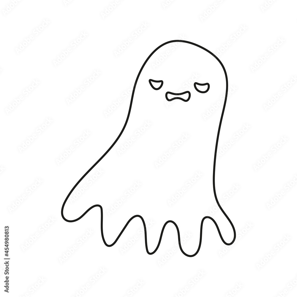 Halloween ghost face silhouette in abstract style Halloween ghost face silhouette in abstract style