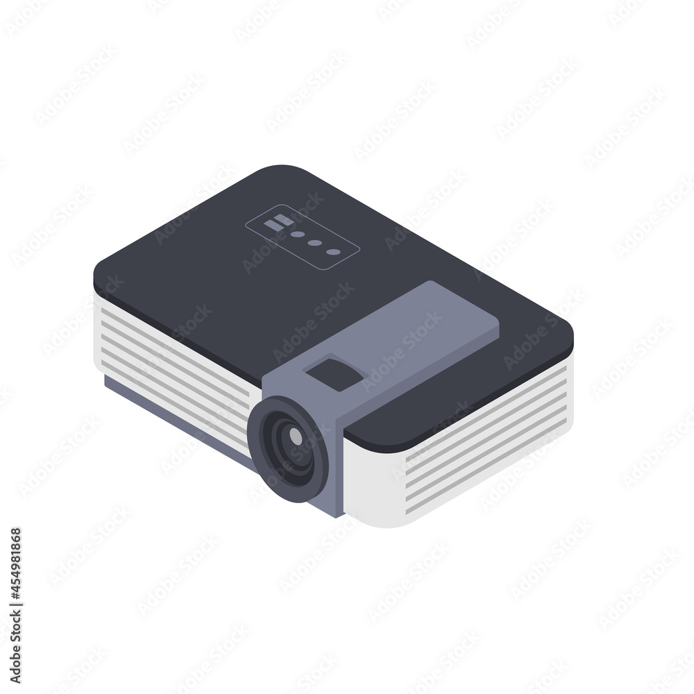 Projector Illustration, Isometric Projector Illustration Projector Illustration, Isometric Projector Illustration