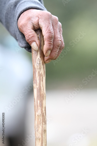mano de n hombre de avanzada edad dedicado al campo 
