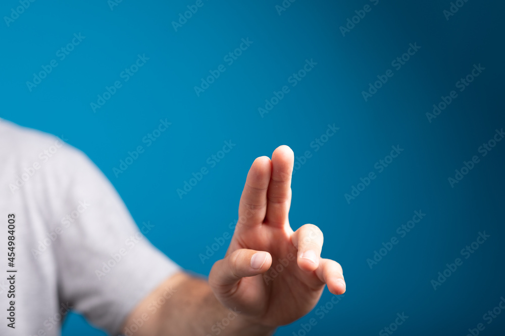 business man presses on touch screen. business man presses on touch screen.