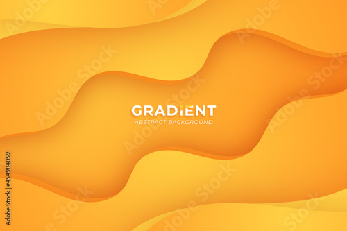 Gradient wave abstract background with orange color