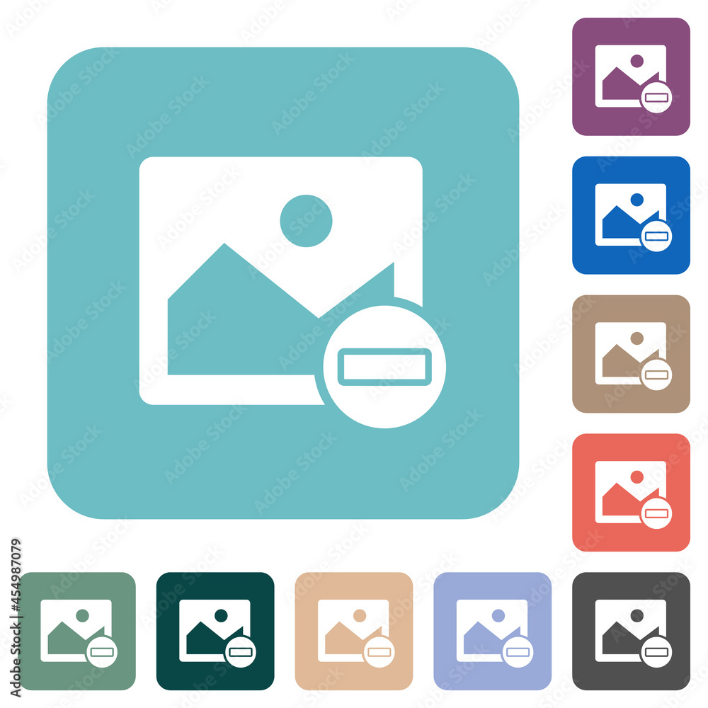 Remove image rounded square flat icons Remove image rounded square flat icons
