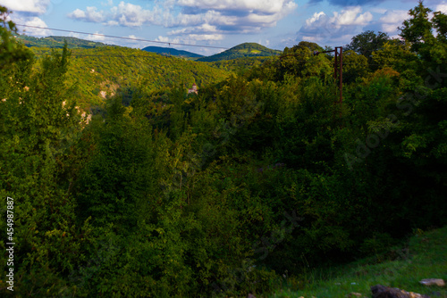 KUTAISI  GEORGIA  Beautiful landscape with a canyon near Motsameta Monastery on a summer day.