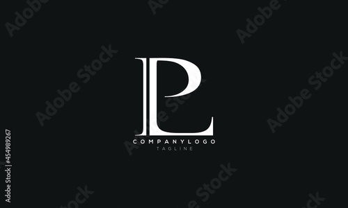 LP, PL, Abstract initial monogram letter alphabet logo design