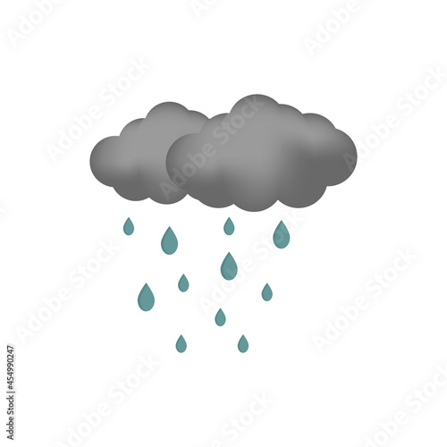 Obraz na płótnie Rainy vector icon isolated on white background, Weather symbols w salonie