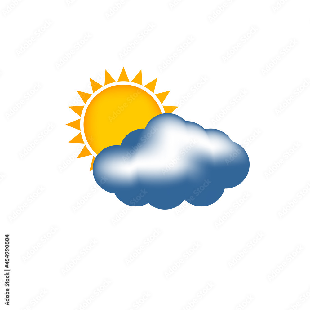 summer sun with clouds, cloudy, weather