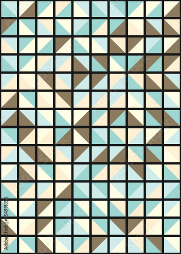 Abstract Geometric Pattern generative computational art illustration