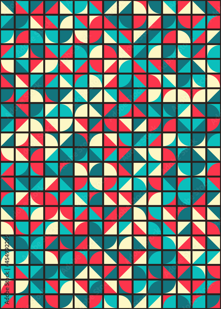 Fototapeta premium Abstract Geometric Pattern generative computational art illustration