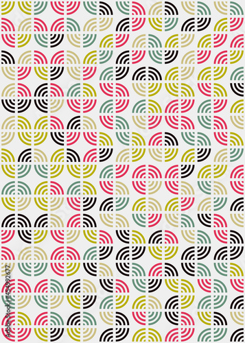 Abstract Geometric Pattern generative computational art illustration