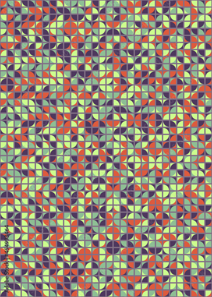 Abstract Geometric Pattern generative computational art illustration