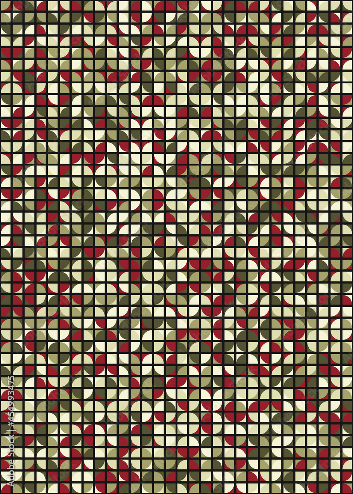 Fototapeta premium Abstract Geometric Pattern generative computational art illustration