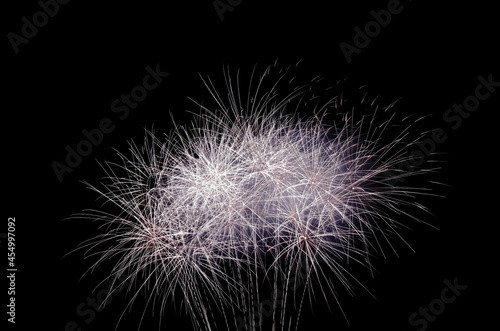 Fireworks finale cluster monohrome