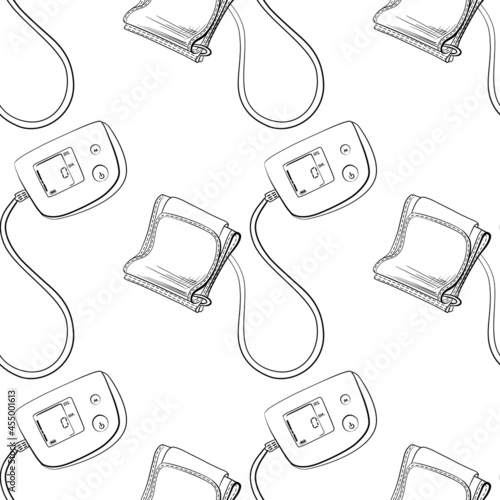 Blood pressure meter. Vector drawing. A medical device. Vector illustration