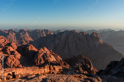 Sunrise over Mount Sinai  view from Mount Moses