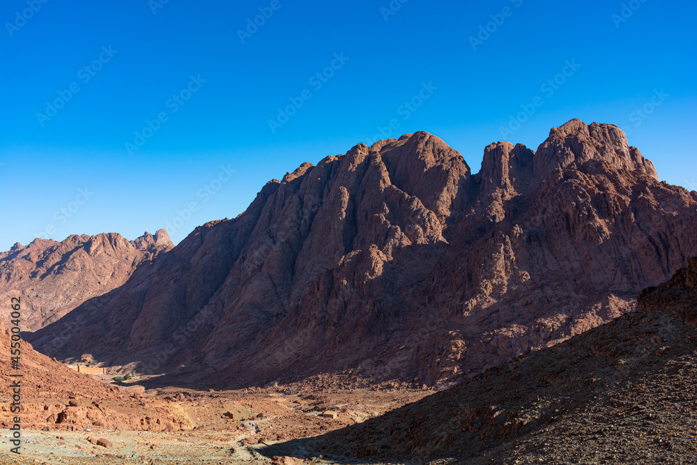 Egypt, Sinai Mountains on a bright sunny day, beautiful landscape
