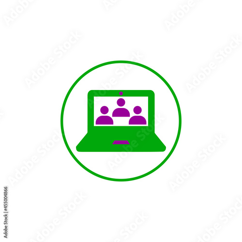 Group video conference or meeting icon