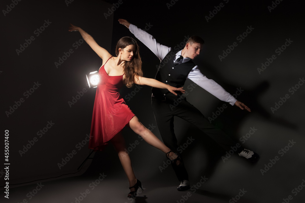 Man and woman in the most romantic dance tango