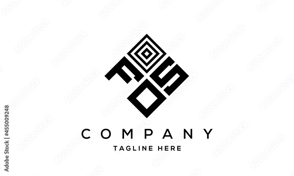 creative square FSO three latter logo vector creative square FSO three latter logo vector